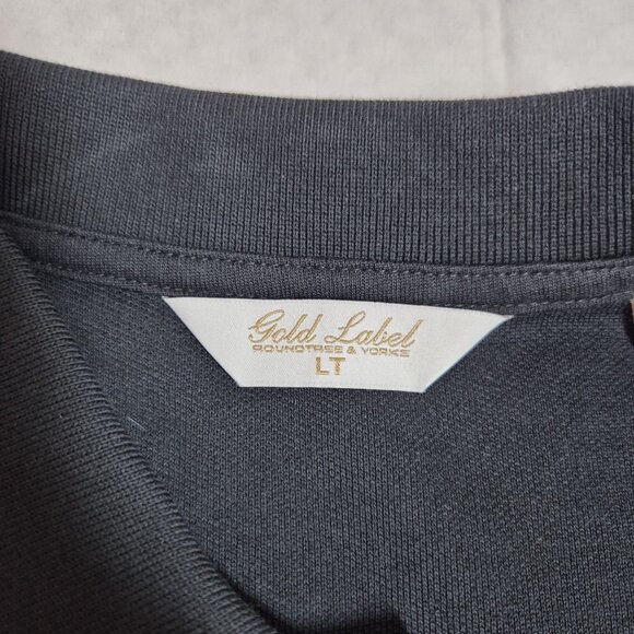 Roundtree & Yorke Gold Label Men’s Size LT Shirt Polo Supima Cotton Black (59) - Picture 6 of 10